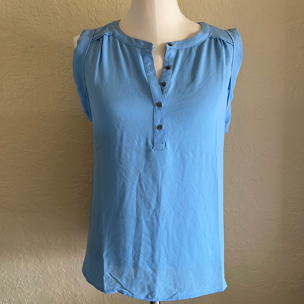 NWT LOFT Mixed Media Henley Tank